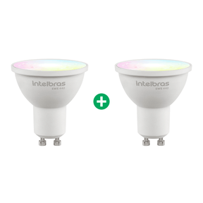 Kit Lâmpada LED Spot Smart Wi-Fi Intelbras EWS 440 - 2 unidades