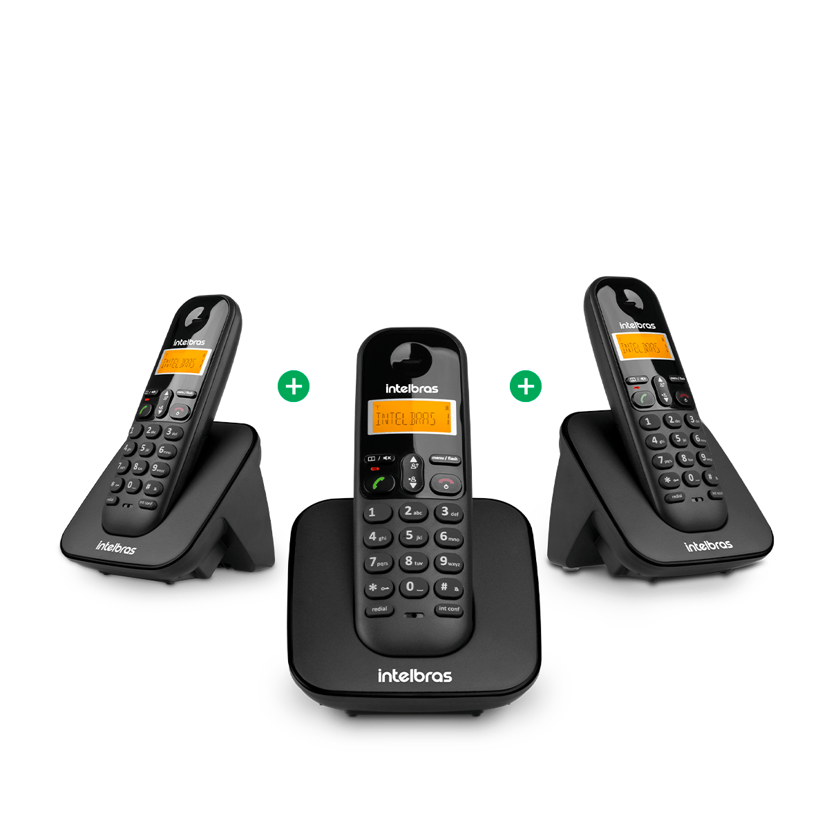 Combo Telefone sem Fio + Dois Ramais Adicionais TS 3113 Preto